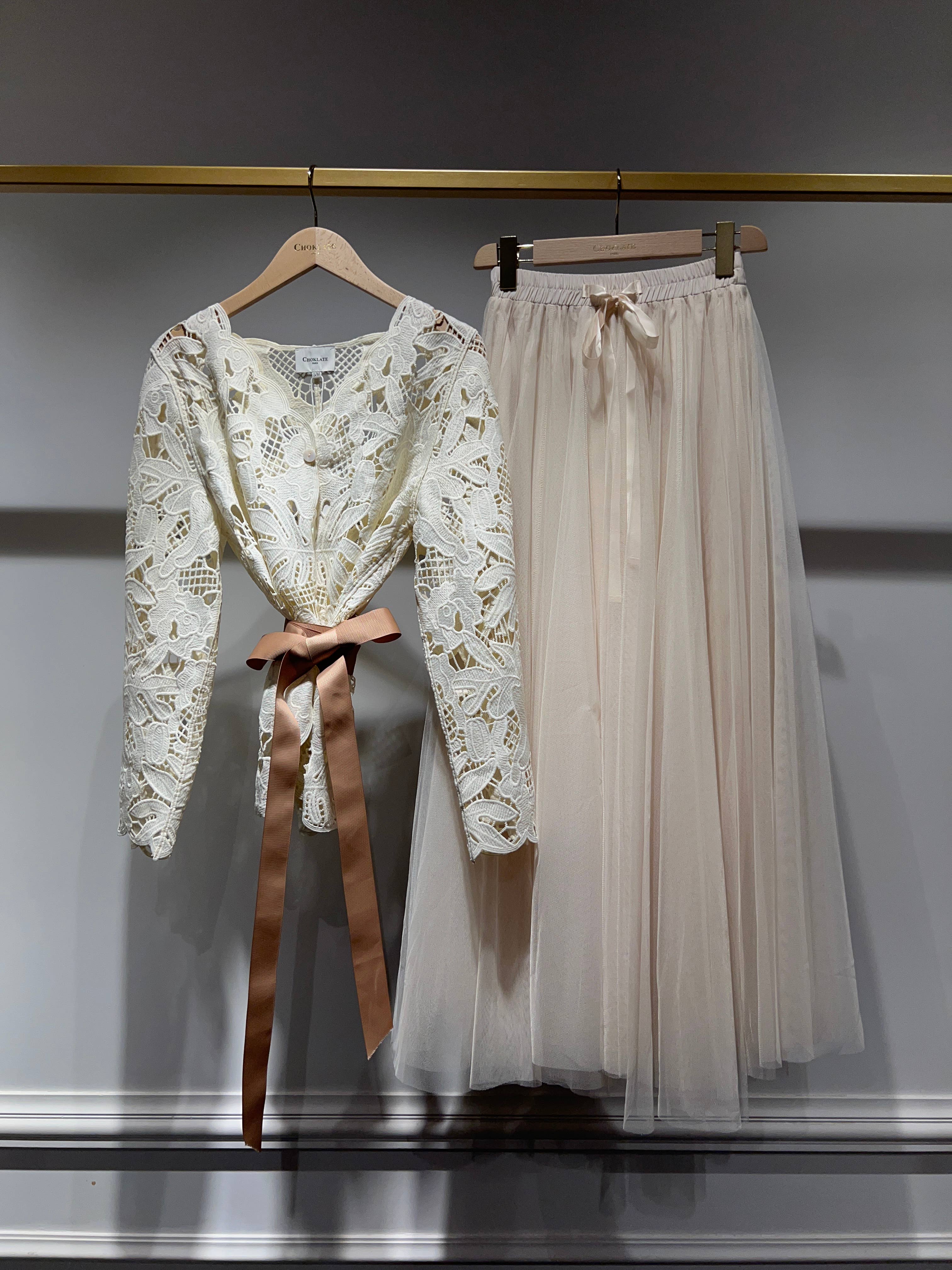 CHOKLATE PARIS - Vendita all'ingrosso Camicia button down - Donna - Cardigan Chiara in pizzo macramé - 810438