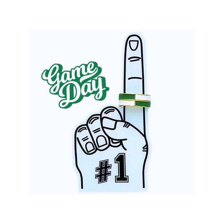 Color Shout - Vente Anneau/bague à empiler - R207-Jour de Match : Ensemble de Bagues Empilables aux Couleurs de l'Équipe13