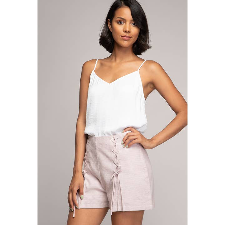 Naked Zebra Rack - Wholesale Pants - Women's - Lace-up Jacquard Shorts3