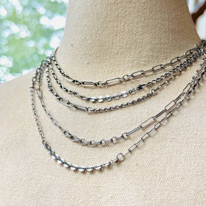 Heidi J Hale - Wholesale Link & Chain Necklace - Sterling Silver “End of Day” Chain Necklace - One Strand3