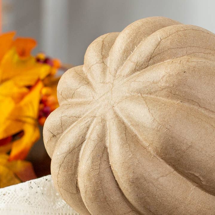 Factory Direct Craft - Wholesale Paper Mache - Paper Mache Pumpkin - 3-1/2" H x 4-1/2" Dia.4