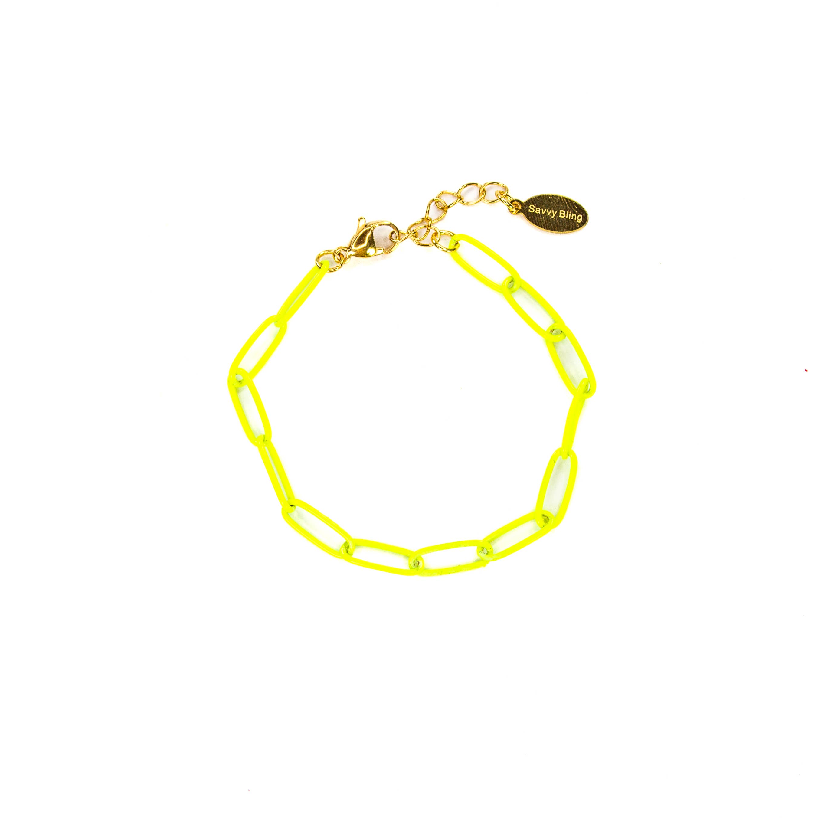 Savvy Bling - Wholesale Link & Chain Bracelet - Enamel 16+ Colors paperclip chain link bracelet6