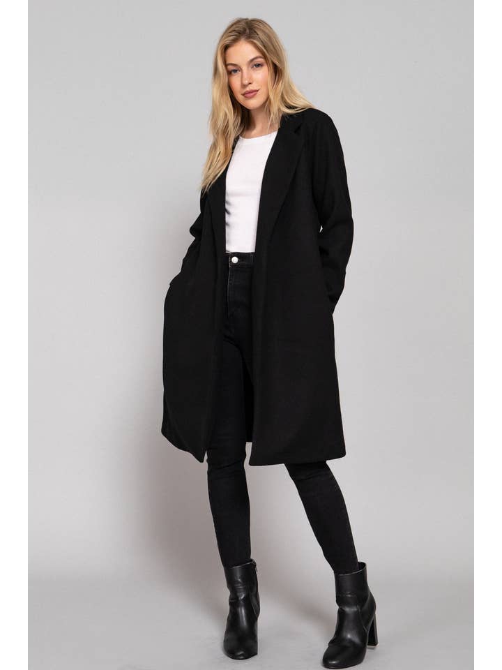 Active Basic | Active USA – wholesale Coat – Women’s – Long Sleeve Open Front Soft Felt Long Coat15