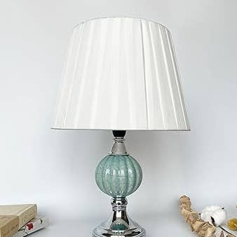 Table Lamp Shade Light Teal 50 Cm Faceted Vase T060 for wholesale by DEENZ