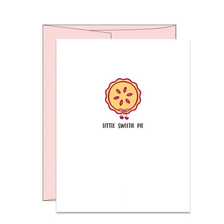 Sweetie Pie Baby Shower Letterpress Card for wholesale by Stack Paper Press