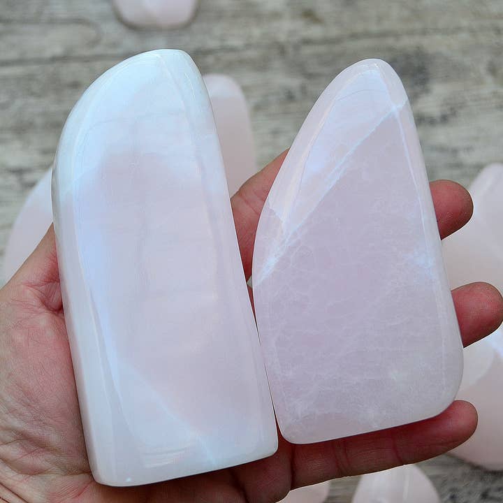 Kaia & Crystals - Wholesale Spiritual Stone/Crystal - 1 Kg Lot of Pink Mangano Calcite Free Forms (4-6 Pcs)8