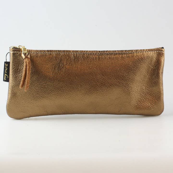 Zina Kao Exclusives - Wholesale Pencil Case/Pouch - The Metallic Pencil Case: 2 sizes! (Dean & Grant)