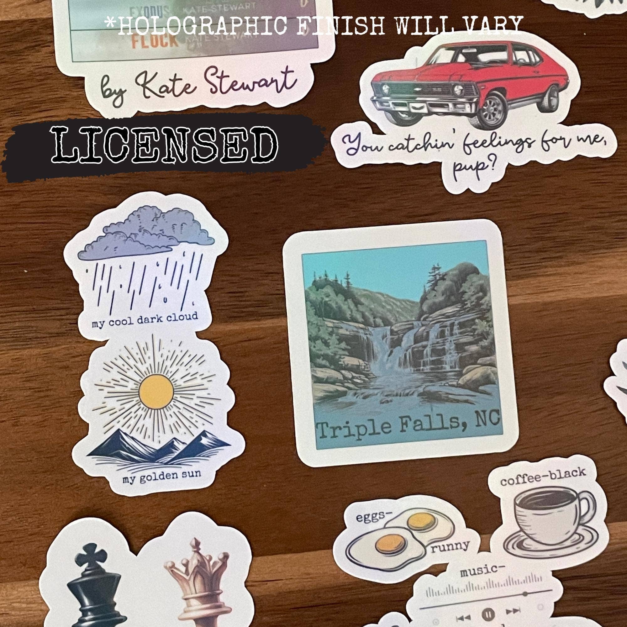 Cheeky Chick Sticker Co. - Wholesale Sticker - Ravenhood Trilogy Large Holographic Vinyl Sticker Set6