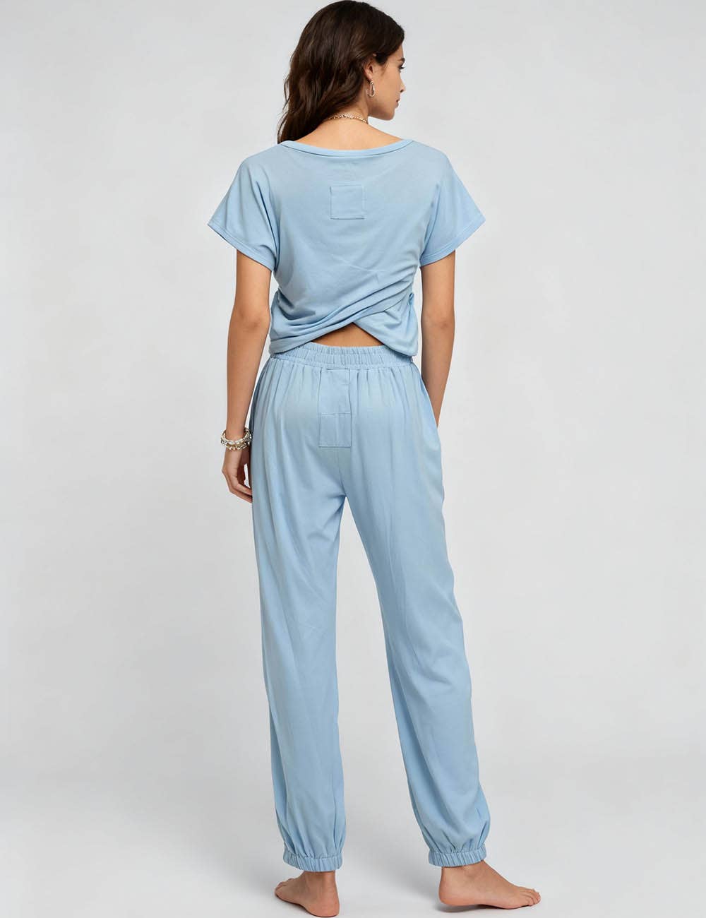 Sweetkama - Wholesale Lounge Set - Women's - Ladies Solid Color Crop Top and Pants Set SKST37942