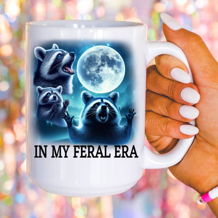 Tasse à café In My Feral Era pour la vente par Ace the Pitmatian Co