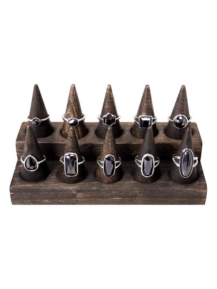 $13.00 Pc x 10 Pcs Hematite Ring Prepack - Sizes 6,7,8 for wholesale by Zoey Simmons