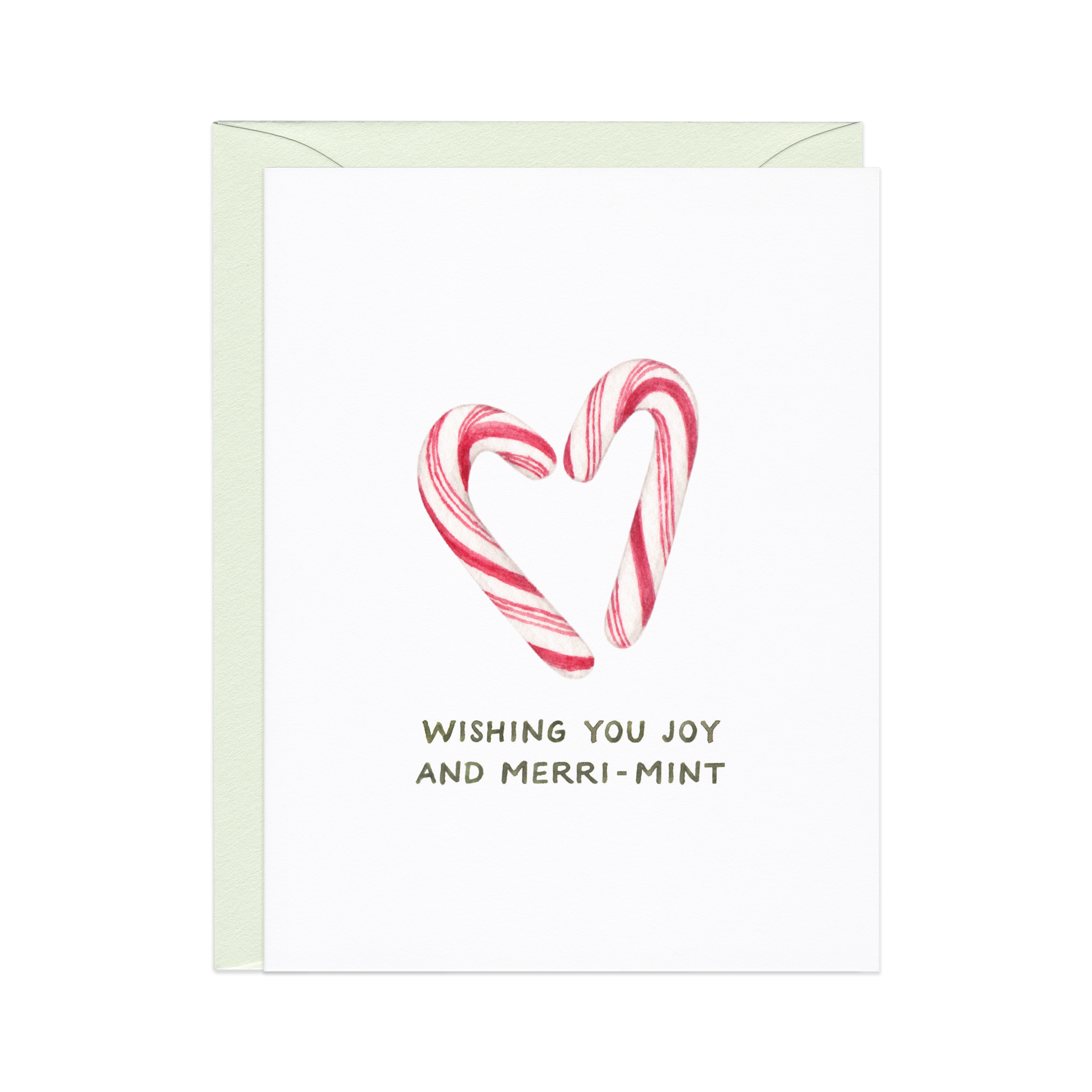Amy Zhang - Wholesale Christmas Card - Joy and Merri-mint — Candy Cane Christmas Card1