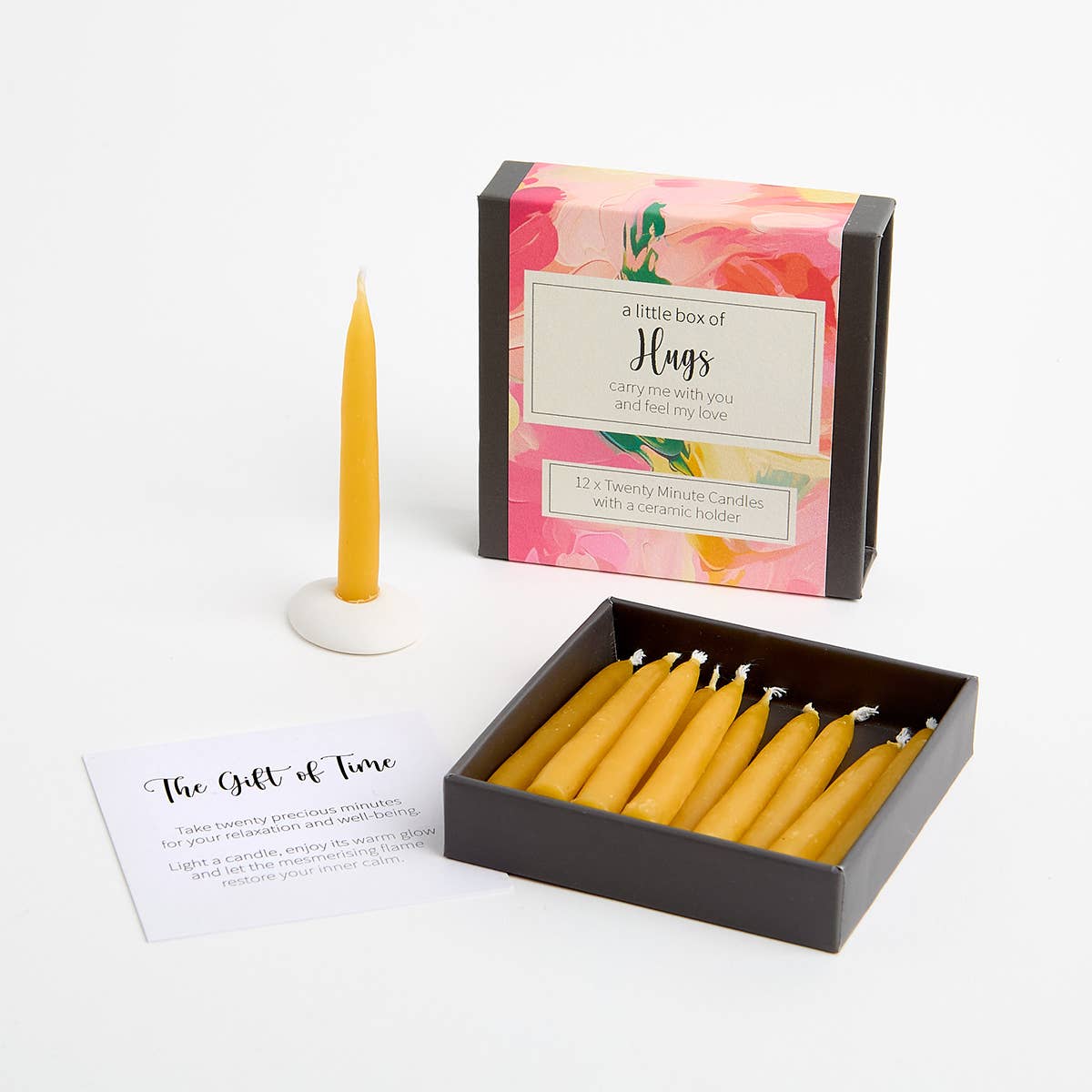 Cotton & Grey – Vela/castiçal cónico por atacado – Uma pequena caixa de Abraços (Abstrato)1