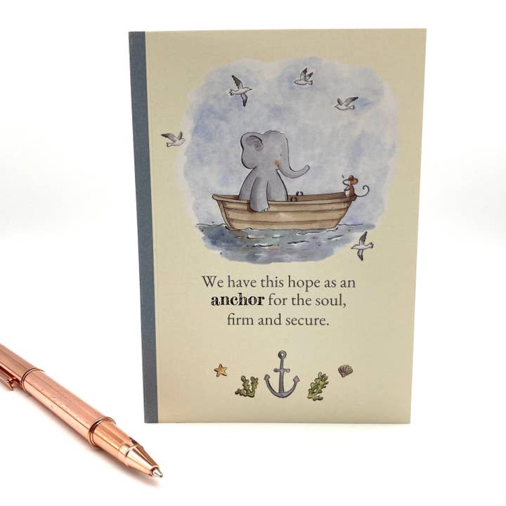 A6 Anchor Elephant Notebook for wholesale by Forget-me-not Christian Cards