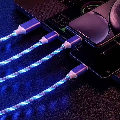 Tech Trendz - Wholesale Charging Cable - All in One - Flowing current light up cable2