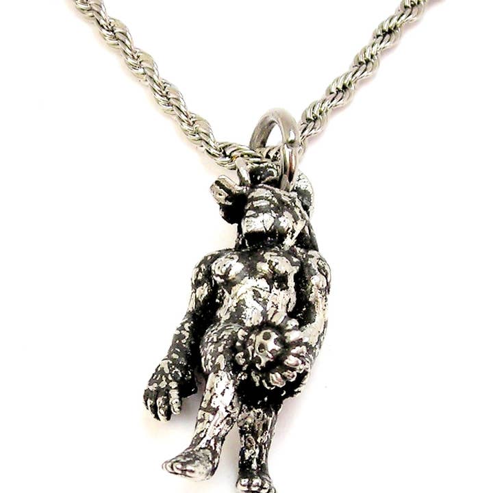 Collier à breloques Sasquatch Bigfoot pour femme Myths Big Foot pour la vente par Chubby Chico Charms