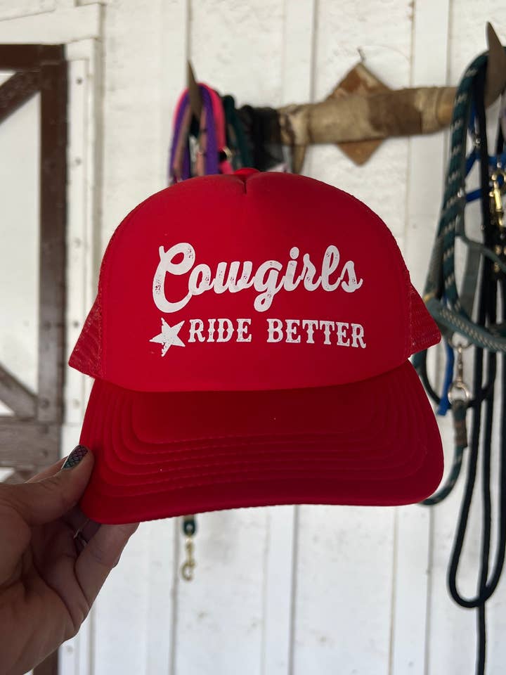 Cowgirls Ride Better Trucker Hat for wholesale by Demi Loon