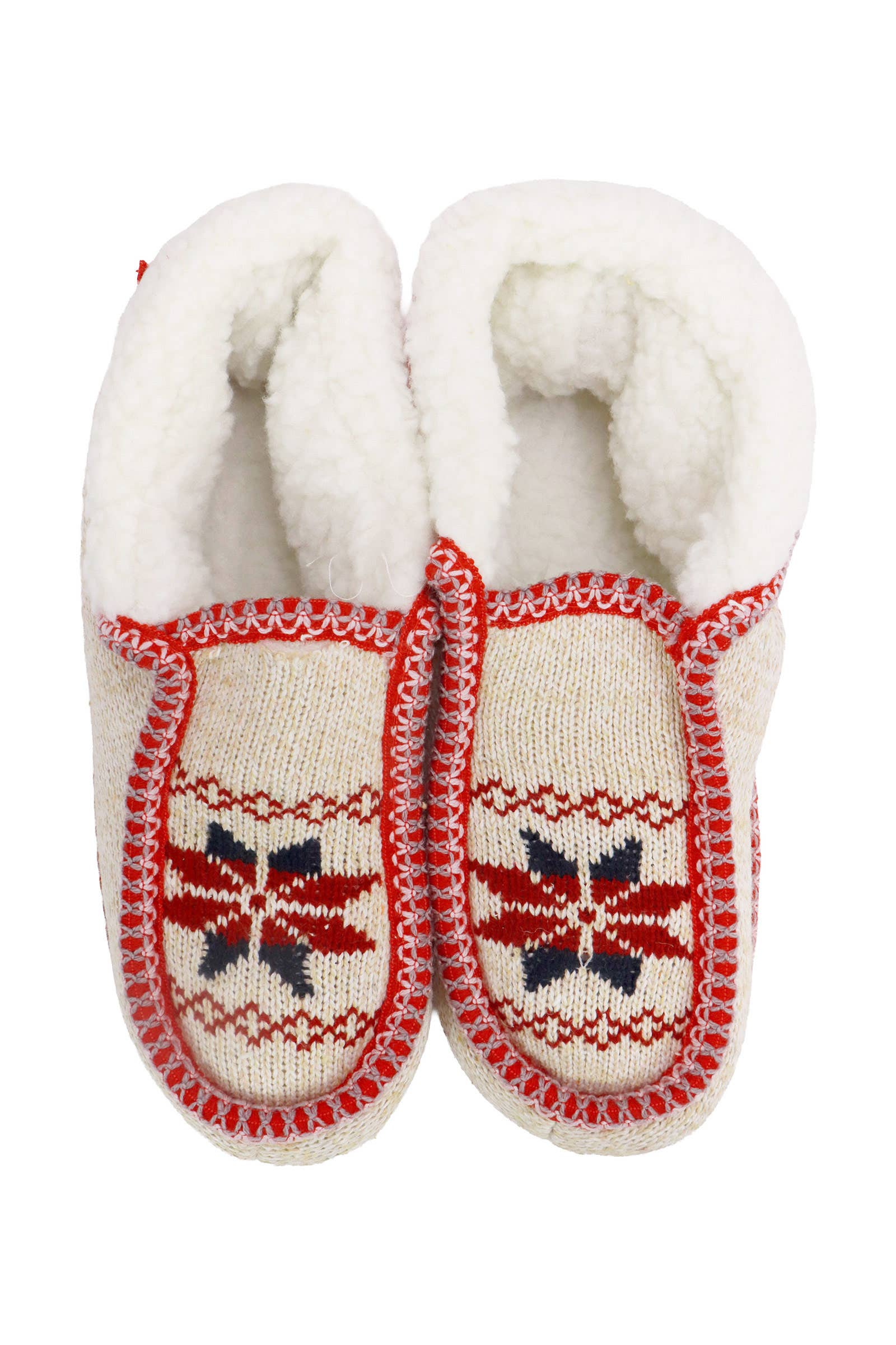 ASSORTITI Pantofole Mocassino Foderate in Pile con Fiocchi di Neve Intessuti in vendita all'ingrosso su Faire5