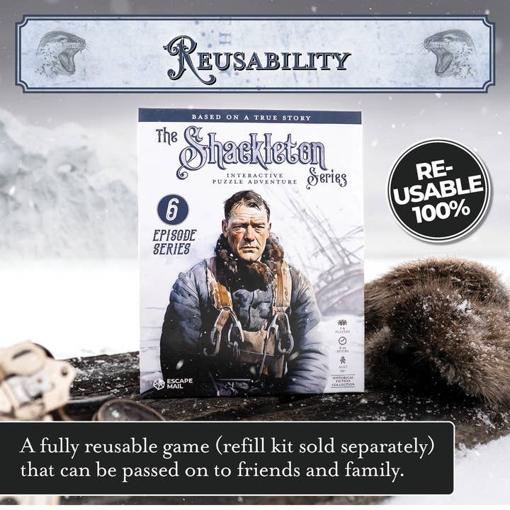 Escape Mail - Wholesale Board Game - (NEW!) Shackleton Series: Historic Fiction Escape Game 9