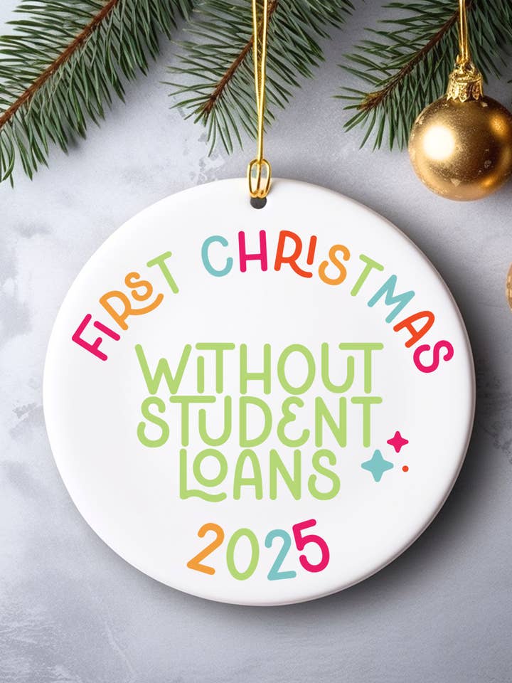 eerste kerst zonder studieleningen ornament voor wholesale door Square Peggy