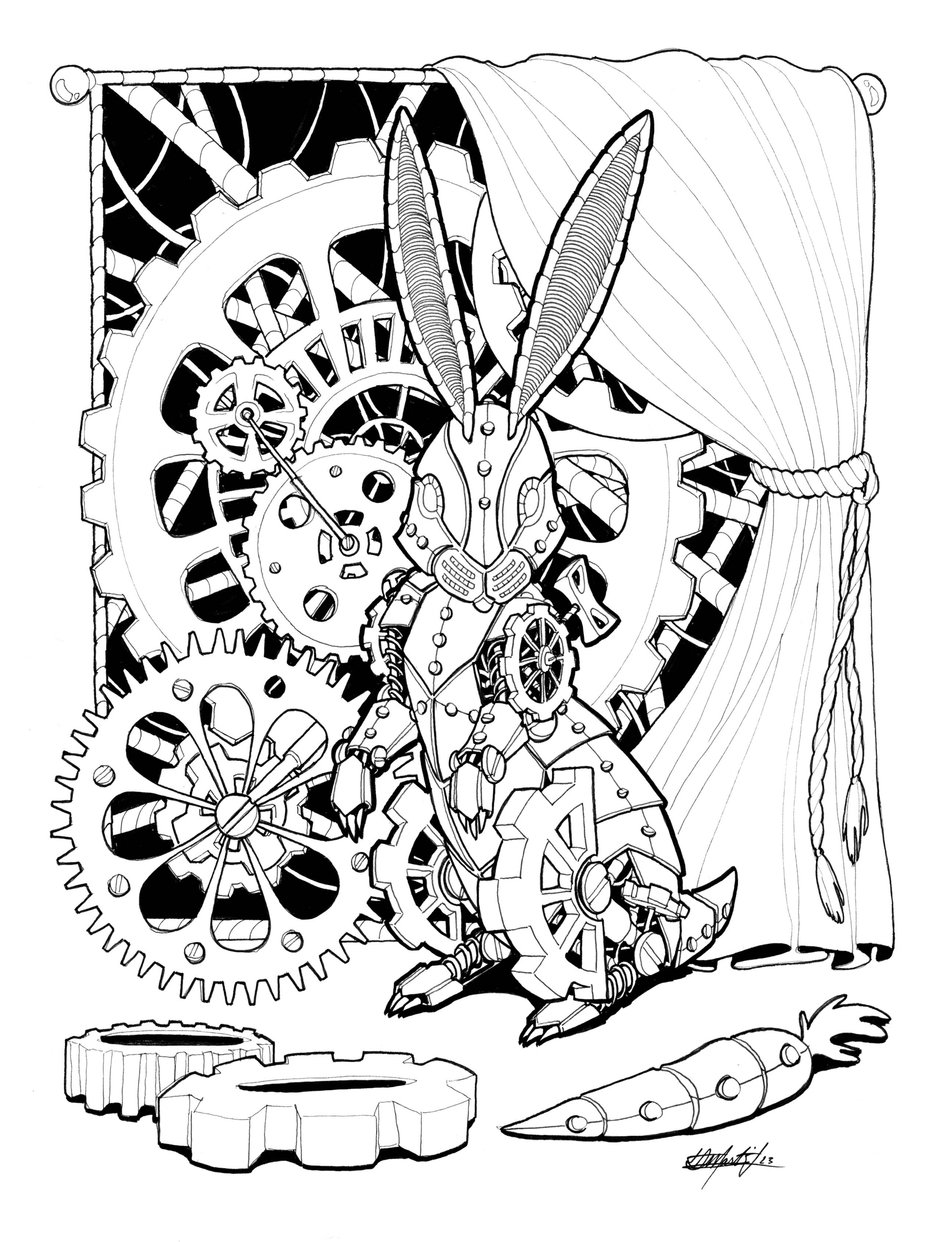 Indi Martin Art - Wholesale Coloring & Activity Book - Adult - Coloring Book: Bunnies!4