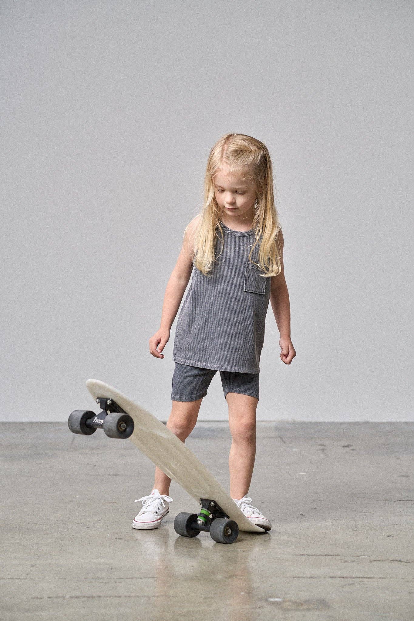 Little Bipsy - Wholesale Tank Top - Kids - Acid Wash Ribbed Tank - Black4