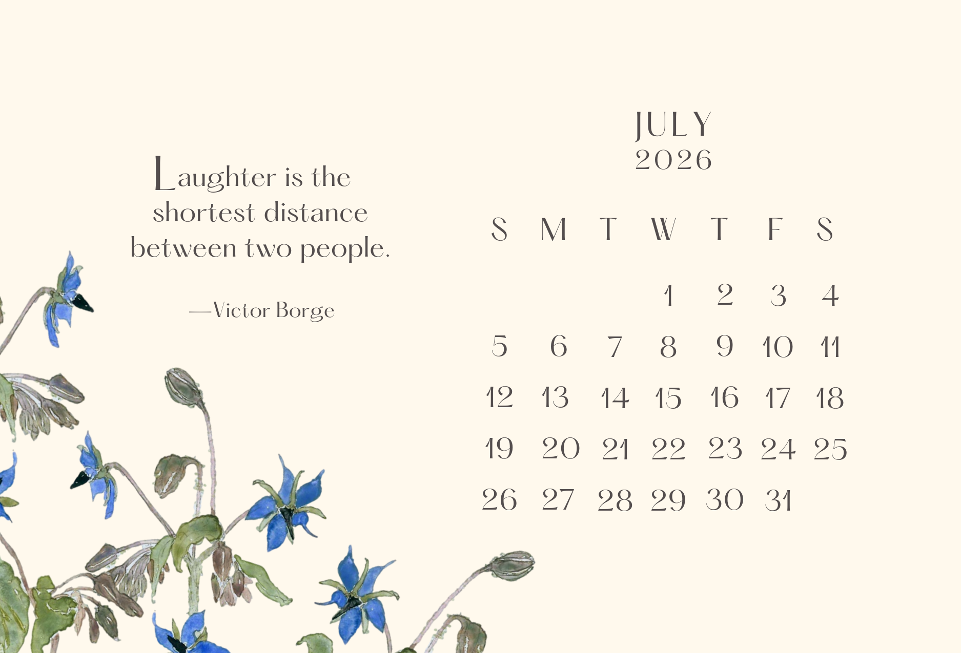 Leafy Lexicon - Wholesale Calendar - Little desktop calendar (with wooden display stand)8