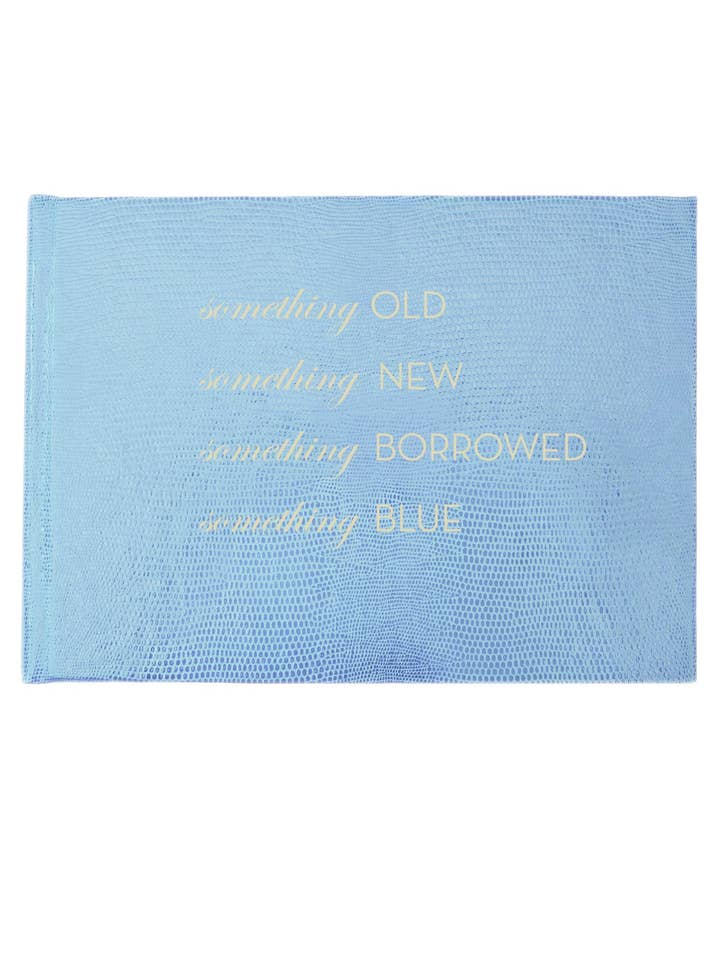 LIVRE D'OR - QUELQUE CHOSE DE VIEUX, DE NEUF, D'EMPRUNTÉ, DE BLEU pour la vente par SLOANE STATIONERY