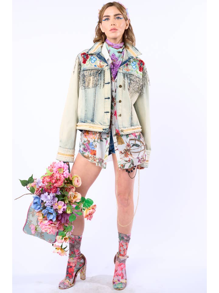 Country Queen Embellished Denim Jacket for wholesale on Faire1