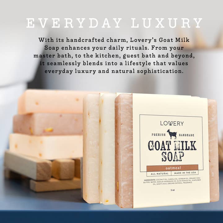 Lovery - Wholesale Bar Soap - Handmade Goat Milk Soap Bars Made in USA Multi Scent 3 Pack