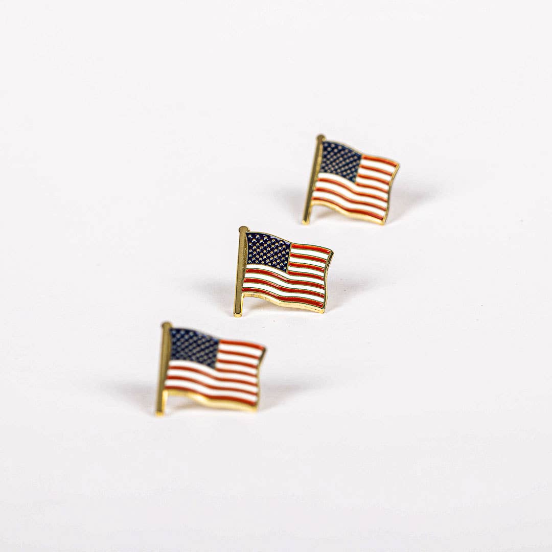 Swanson Christian Products - Wholesale Lapel Pin/Button - Lapel Pin American Flag - Pack of 62