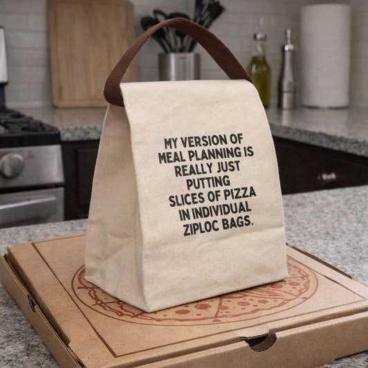 Sac à lunch en toile Meal Planning avec sangle pour la vente par Buffalovely