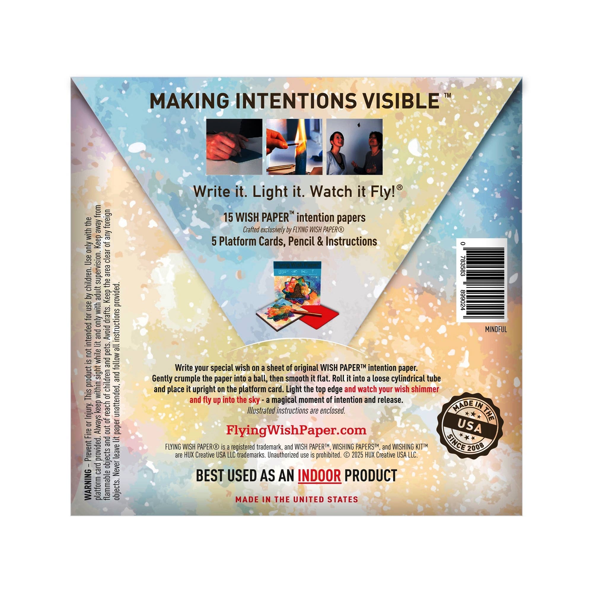 FLYING WISH PAPER ® - Wholesale Spiritual Stone/Crystal - MINDFUL – Journal, Affirmation, Manifest, A Ritual Craft Kit1