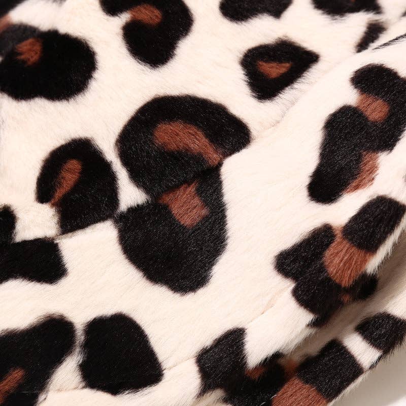 Dipped Shop - Venta al por mayor Gorro estilo pescador - Mujer - Versátiles sombreros de pescador gruesos con estampado de leopardo DPBH032511