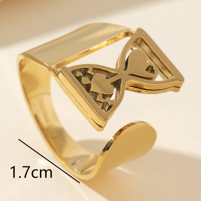 Adjustable Ring Stainless Steel 25BGA308 for wholesale by Blossom bijoux