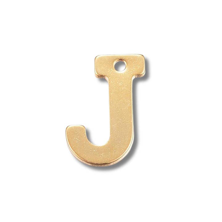 Love, Paige Designs - Wholesale Individual Charm/Pendant - Stainless Steel Gold Initial Letter Charm Set10