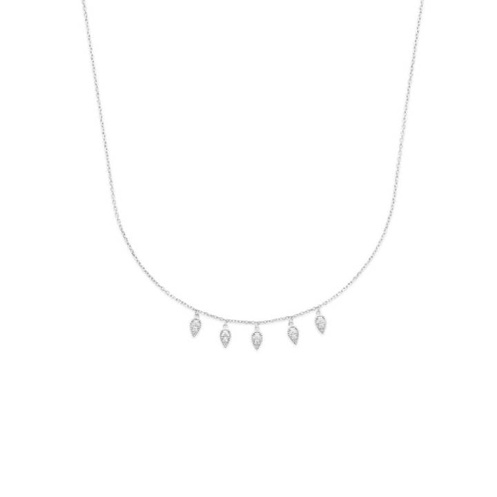 JewelryPrivate Label Amelia Halskette aus 925er Sterlingsilber, rhodiniert, Cubic Zirkonia für den Großhandel von Jewelry Private Label