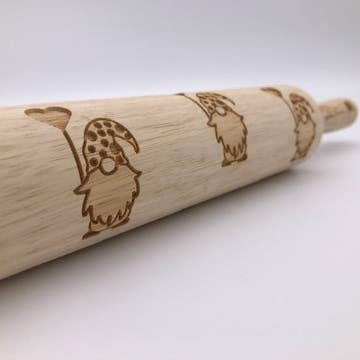 Rolo de Massa para Cozinhar com Corações em Relevo e Gnomos por atacado de Sweet Rolling Pins