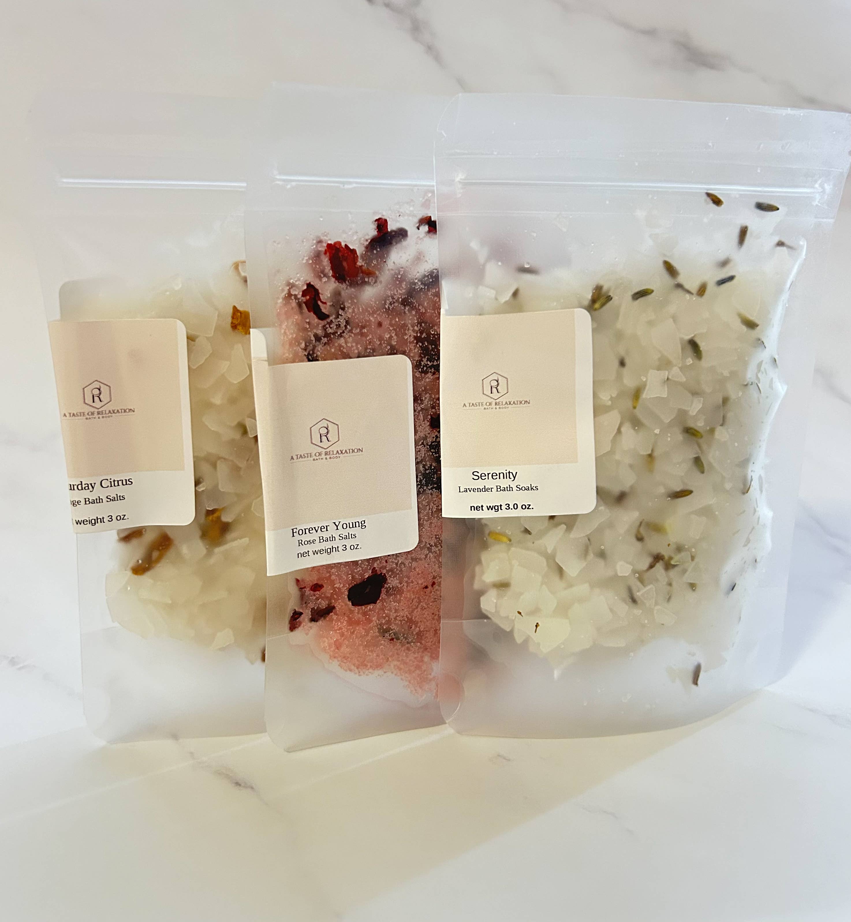 A Taste of Relaxation - Wholesale Bath Salts - 3 oz. Bath Salts0