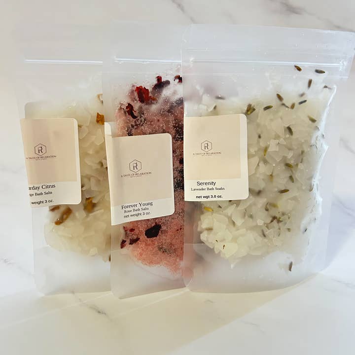A Taste of Relaxation - Wholesale Bath Salts - 3 oz. Bath Salts