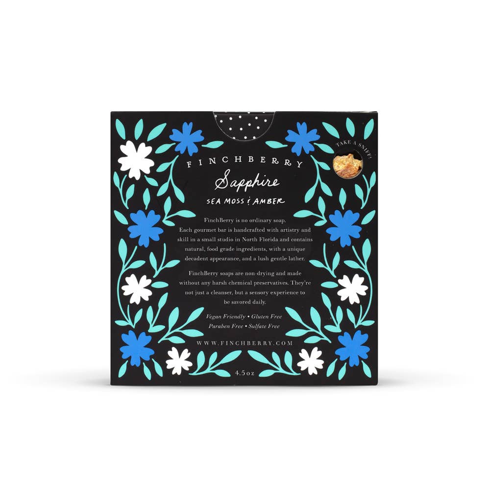 FinchBerry - Wholesale Bar Soap - Sapphire Coastal Amber Scented Nourishing Boxed Soap3