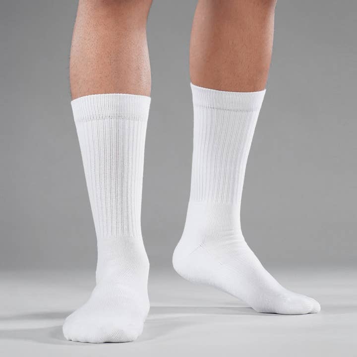Basic White Crew Socks for wholesale by Sleefs