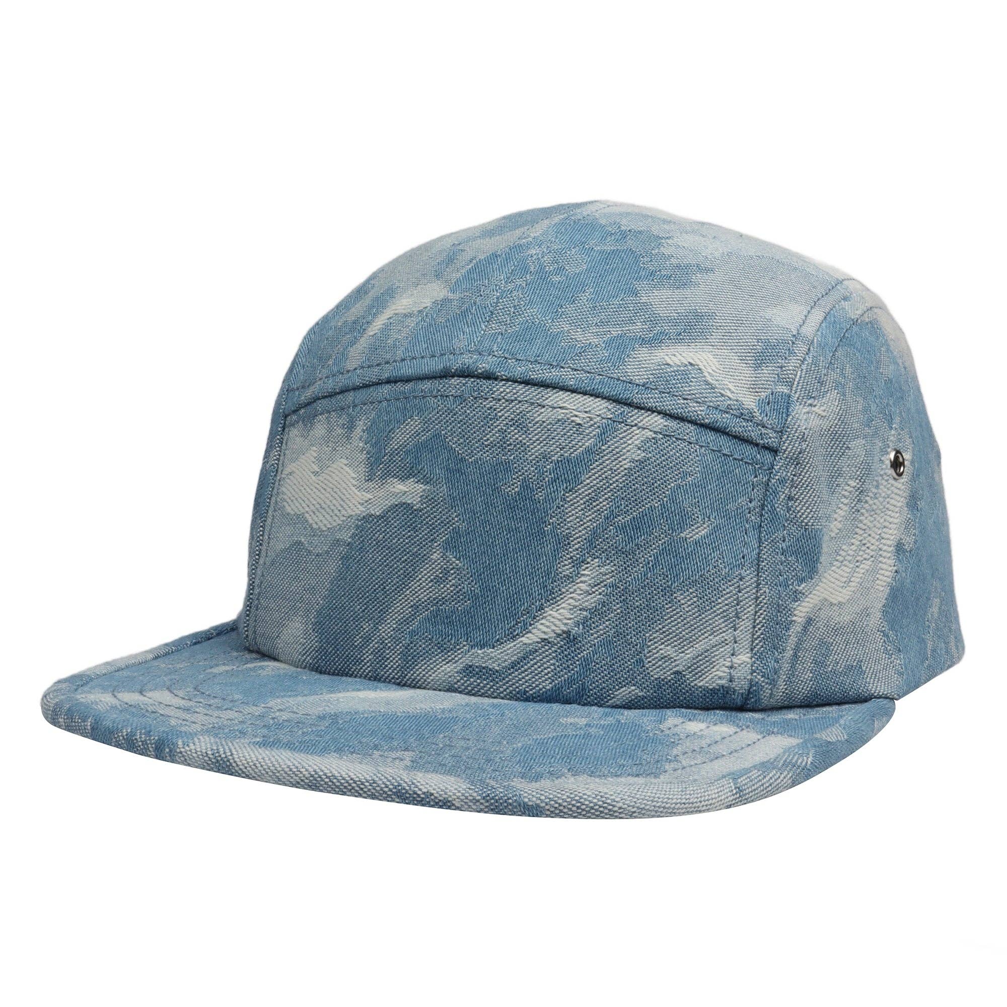 HATPHILE - Wholesale Flat Brim Cap - Unisex - HatPhile Washed Denim 5-Panel Hat6