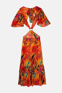 Piti Cuiti - Vendita all'ingrosso Vestito - Donna - Vestito rosso con tagli Positano4