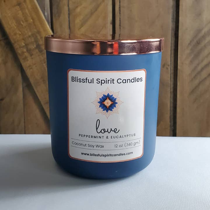 Love - Coconut Soy Wax, Wooden Wick with Genuine Crystals for wholesale by Blissful Spirit Candles