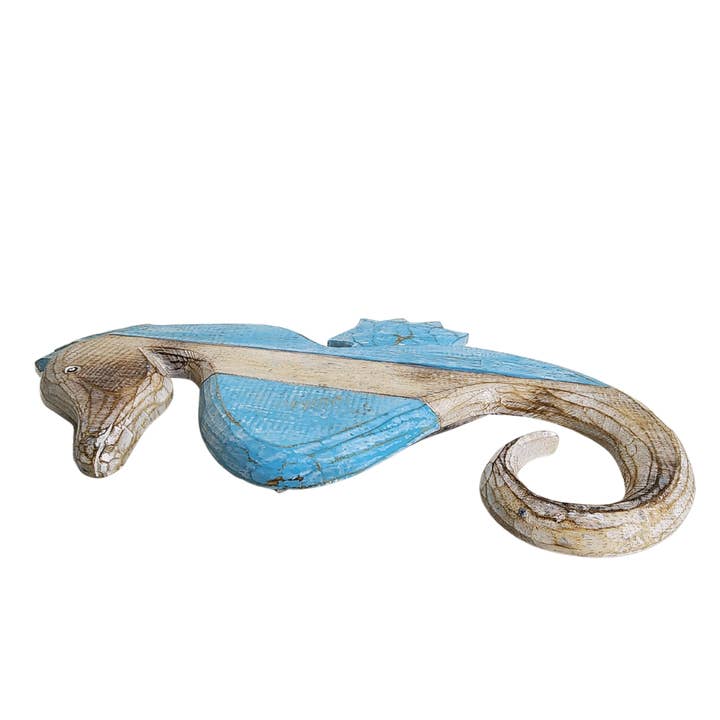 White Elephant - Wholesale Wall Accent - Seahorses Set of 3 Wooden Nautical Wall Art
