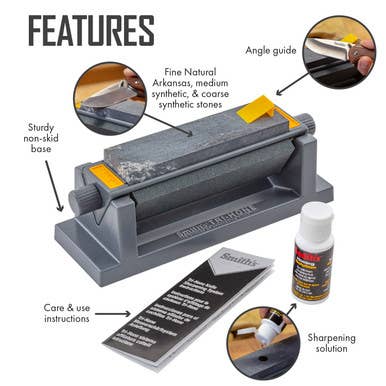 Smiths - Wholesale Knife Sharpener - 6" Three Stone Sharpening System1