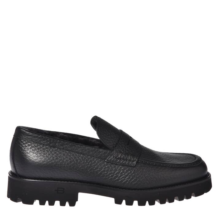Baldinini Loafer in zwart leer voor wholesale door Baldinini