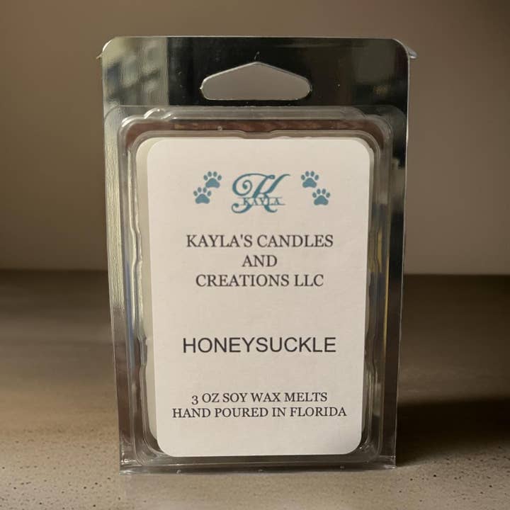 Honeysuckle Wax Melts for wholesale by Kayla’s Candles and Creations