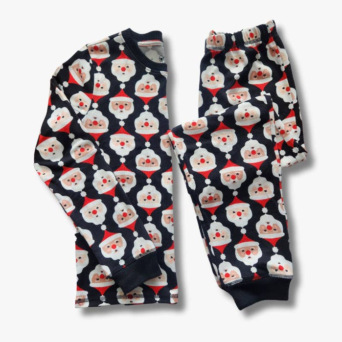 Kids’ Unisex Jogger Pajama Set - Jolly Santa for wholesale by The Black Sheep Fam